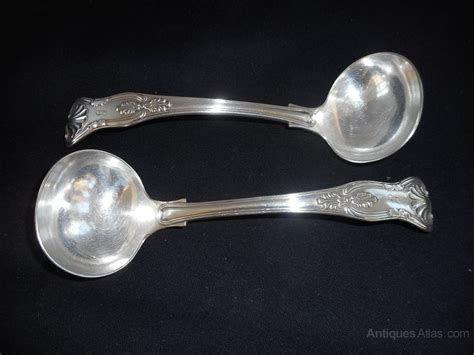 Antiques Atlas Pair Of Kings Pattern Sauce Ladles Silver Plate