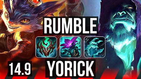 Rumble Vs Yorick Top 1v4 Quadra 12 0 9 7 Solo Kills Legendary