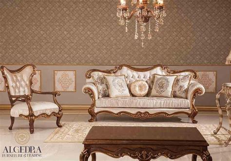 Classic Turkish Home Furniture Algedra Furniture Wooden Sofa Set