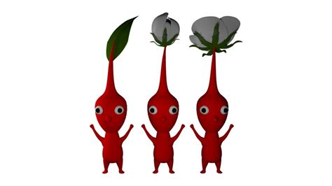 Red Pikmin 3d Model Turbosquid 1636630