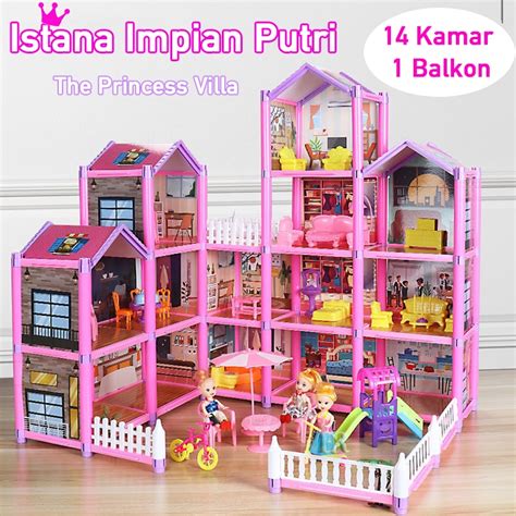 Jual Pcs Set Mainan Rumah Rumahan Lantai Boneka Barbie Lampu