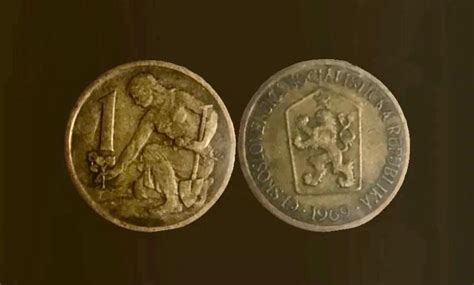 Mince Československá Socialistická Republika 🇨🇿 1 Koruna 1969 Aukro