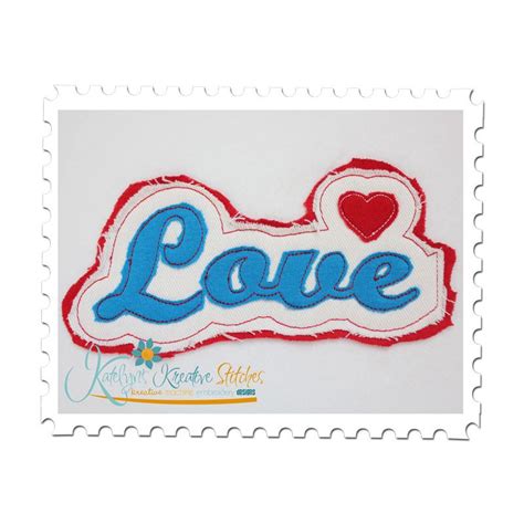 Love Distressed Applique