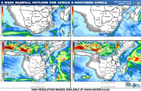 14 Day 2 Week Rainfall Forecast South Africa Precipitation Outlook