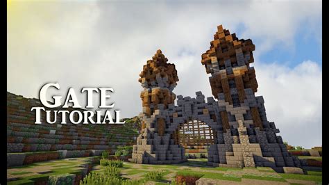 Minecraft Tutorial Medieval Gate Youtube