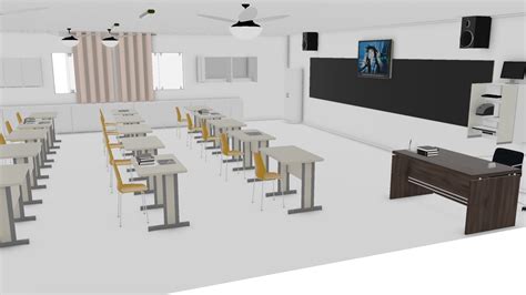 Sala De Aulas De Dyou Planta 3D Mooble