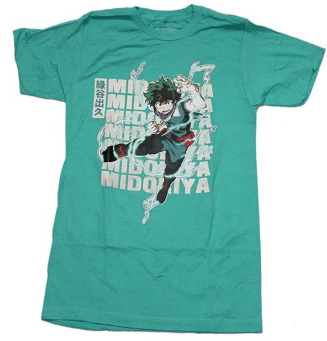 My Hero Academia Mens T Shirt Deku Midoriya Name Drop