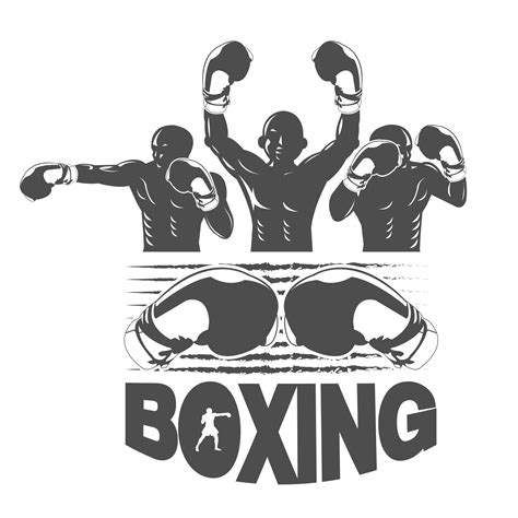 Black And White Three Winner Concept For Boxing Logo 23522645 Png