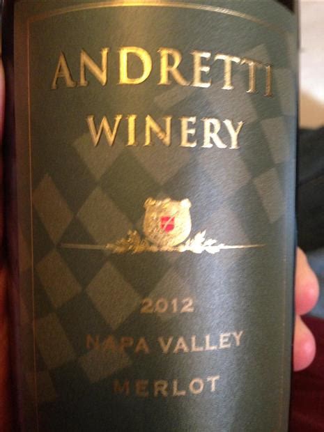 Andretti Merlot Napa Valley Usa California Napa Valley