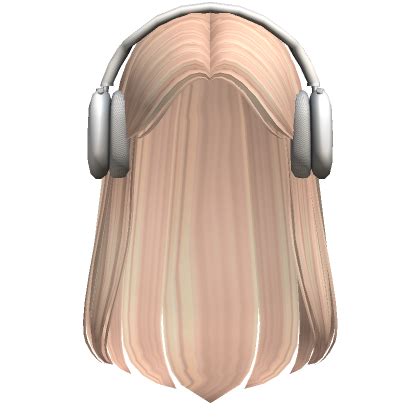 Straight Hair W Headphones In Blonde Roblox