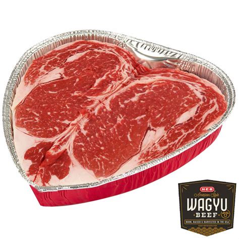 H E B American Style Wagyu Beef Boneless Ribeye Sweetheart Steak Shop