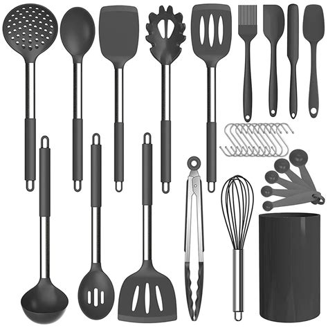 Silicone Cooking Utensil Set 30 Pcs Kitchen Utensils Cooking Utensils Set Food Grade Silicone