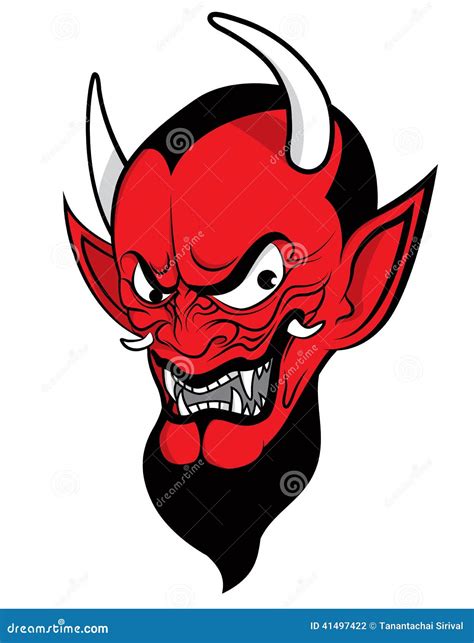 Devil Head Mascot Stock Vector Image