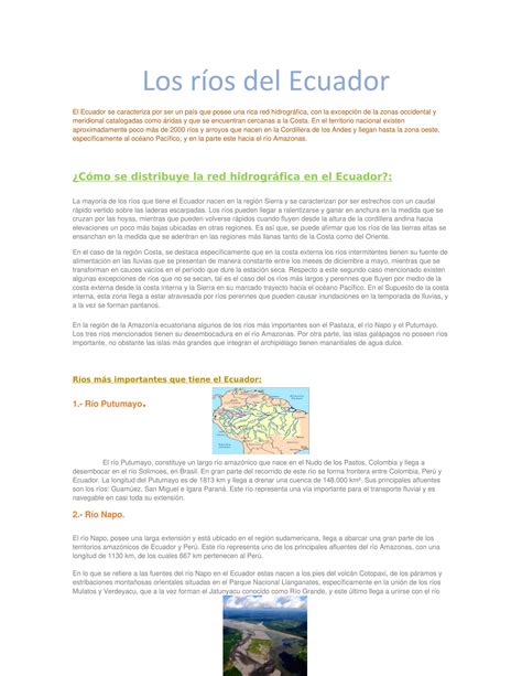 Los Rios Del Ecuador By Quilumbaquin Issuu