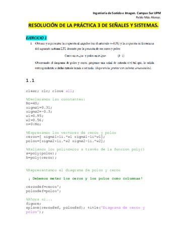 Resolucion De La Practica De Senales Y Sistemas Pdf