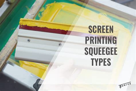 Screen Printing Squeegee Types: Best Uses