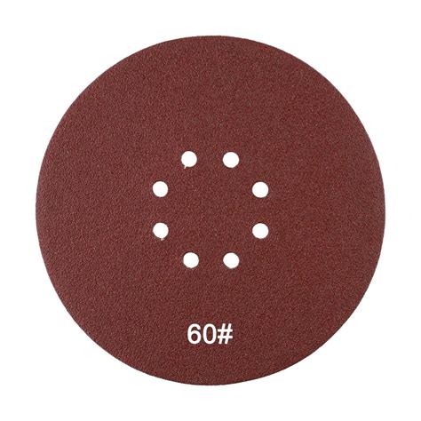 9 Inch 8 Hole Red Sand 225mm Velvet Backed Disc Sandpaper Self Adhesive