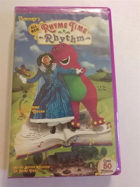 Barney Rhyme Time Rhythm Vhs Video Tape Mother Goose Rare Sing Along Songs Fast Eur 903