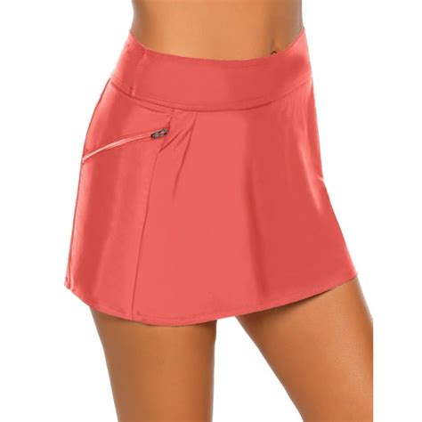 Vetinee Womens Breathable High Waisted Swim Skirts Sexy Bathing