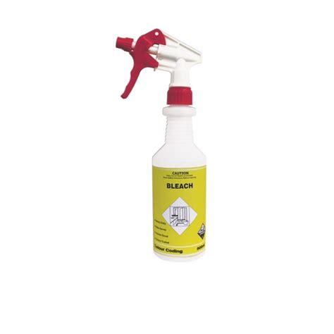 Clean Plus Colour Coded Spray Bottle Bleach Stw Industrial And Safety