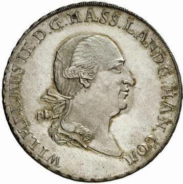 2 Thalers Wilhelm IX Landgraviate Of Hessen Kassel Numista