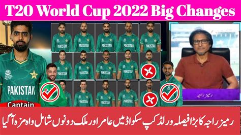 Ramiz Raja Do Two Big Changes In T20 World Cup Squad Shoaib Malik