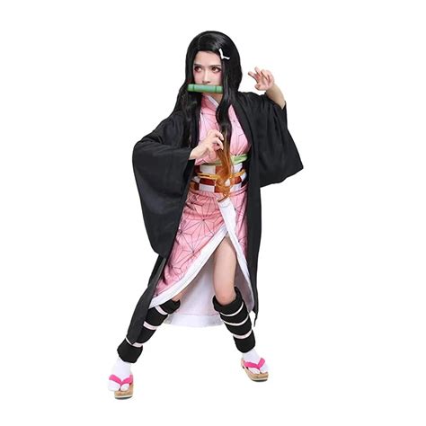 Buy YBLmysh Nezuko Tanjiro Cosplay Costume Demon Shinobu Zenitsu Anime