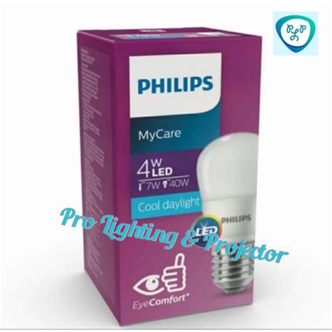 Jual Lampu Bohlam Bulb Led Mycare Philips 4 Watt Putih Cool Daylight