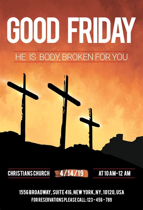 Good Friday Church Flyer Poster 232659 Flyers Design Bundles