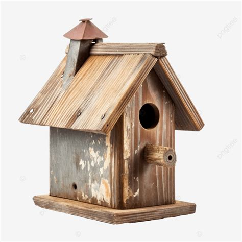 Vintage Bird House Isolated Wood Birdhouse Nest Png Transparent