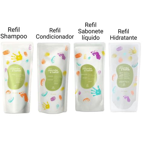 Kit Natura Mam E E Beb Refil Shampoo Condicionador Sabonete L Quido E