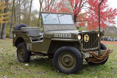 Original Restored Wwii Us Army 1943 Ford Gpw Military Jeep Willys Mb