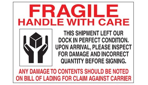 Fragile Labels Handle With Care