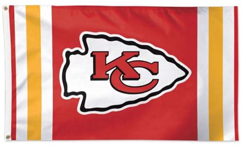 Kansas City Chiefs Vertical Stripes Deluxe 3×5 Flag I Americas Flags