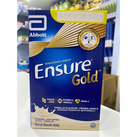 Abbott Ensure Gold Vanilla Flavour Refilled Pack 400g Rm39 Shopee