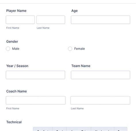 College Soccer Profile Template