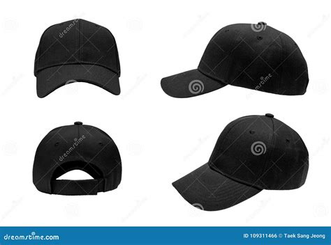 blank black baseball caphat  view royalty  stock image