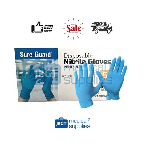 Sure Guard Disposable Examination Nitrile Gloves Box Pcs