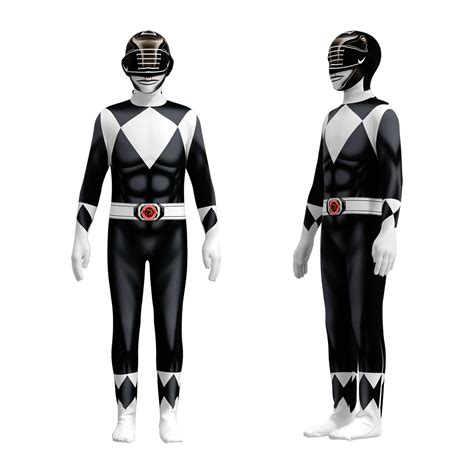 Djkdjl Mighty Morphin Power Rangers Jumpsuit With Headgear Cosplay Halloween Costumes Power