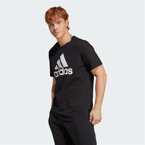 Adidas Essentials Single Jersey Big Logo Tee Black Adidas Australia