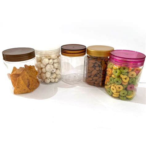 Piccadilly Transparent Ml Hexagonal Pet Jar For Household And