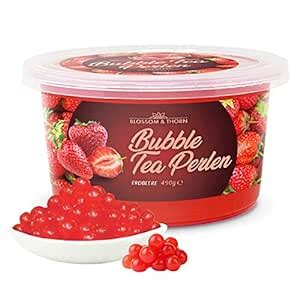 Bubble Tea Perlen Erdbeere 490g 100 Ohne Gelatine Gluten Popping