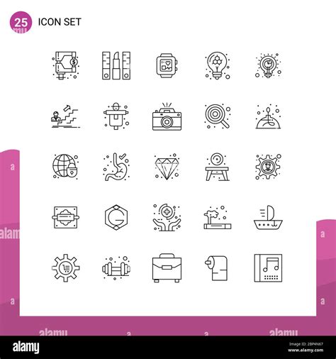 25 Universal Line Signs Symbols Of Solution Molecule Makeup Model