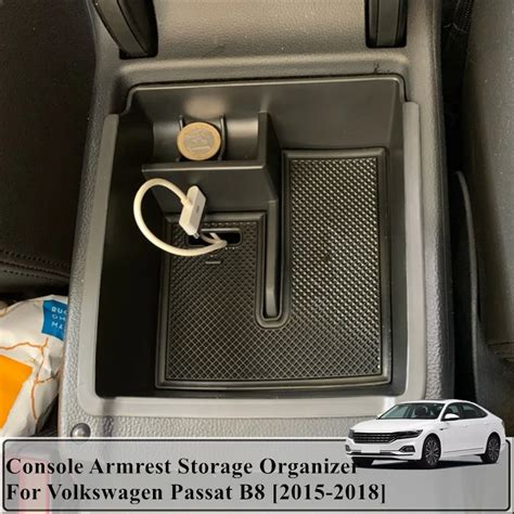 Passat B8 Console Armrest Storage Organizer Passat B8 2015 2016 2017 2018 Armrest Box For Vw