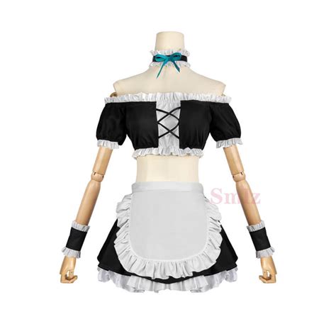 Teens Adult Honjou Nia Costume Date A Live Maid Dress Sister Halloween