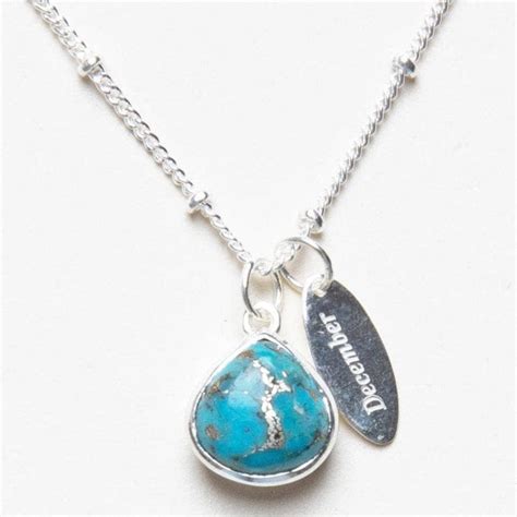 Turquoise Birthstone Necklace [For December]