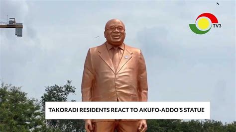 TheTrends Akufo Addo Unveils Statue Of Himself At Effia Nkwanta