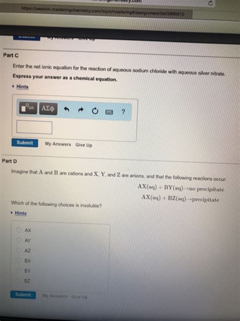 Solved Part A Suppose That Aqueous Solutions Of Barium Chegg