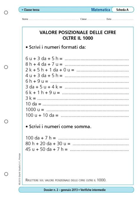 Valore Posizionale Delle Cifre Oltre Il Giunti Scuola