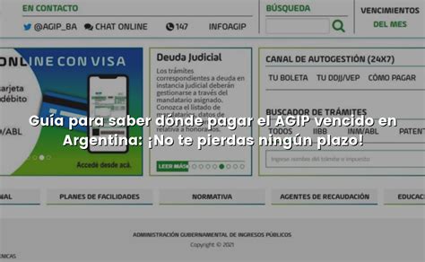 Gu A Para Saber D Nde Pagar El Agip Vencido En Argentina No Te